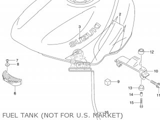 FUEL TANK (NOT FOR U.S. MARKET) - GS500F 2005 (K5) USA (E03)