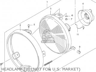 HEADLAMP (2) (NOT FOR U.S. MARKET) - GS500F 2005 (K5) USA (E03)