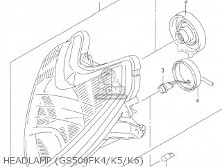 HEADLAMP (GS500FK4/K5/K6) - GS500F 2005 (K5) USA (E03)