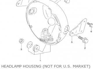 HEADLAMP HOUSING (NOT FOR U.S. MARKET) - GS500F 2005 (K5) USA (E03)
