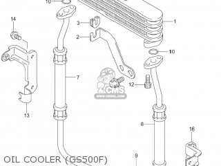 OIL COOLER (GS500F) - GS500F 2005 (K5) USA (E03)