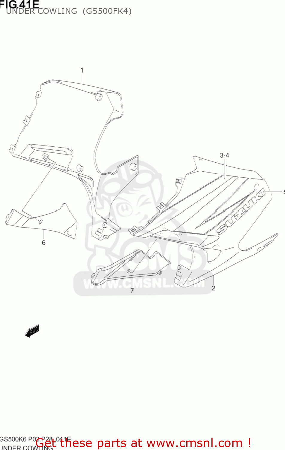 UNDER COWLING  (GS500FK4) GS500F 2006 (K6) USA (E03)
