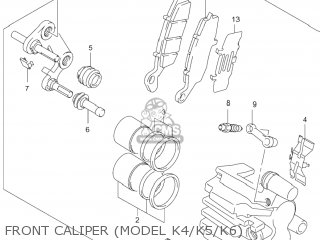FRONT CALIPER (MODEL K4/K5/K6) - GS500F 2006 (K6) USA (E03)