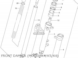 FRONT DAMPER (MODEL K4/K5/K6) - GS500F 2006 (K6) USA (E03)