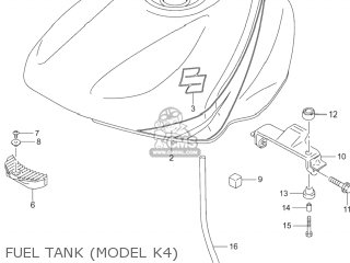 FUEL TANK (MODEL K4) - GS500F 2006 (K6) USA (E03)