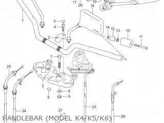 HANDLEBAR (MODEL K4/K5/K6) - GS500F 2006 (K6) USA (E03)