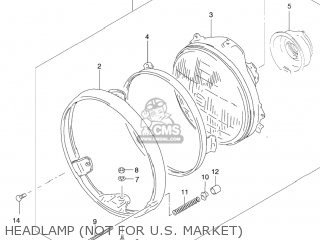 HEADLAMP (NOT FOR U.S. MARKET) - GS500F 2006 (K6) USA (E03)