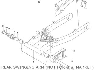 REAR SWINGING ARM (NOT FOR U.S. MARKET) - GS500F 2006 (K6) USA (E03)