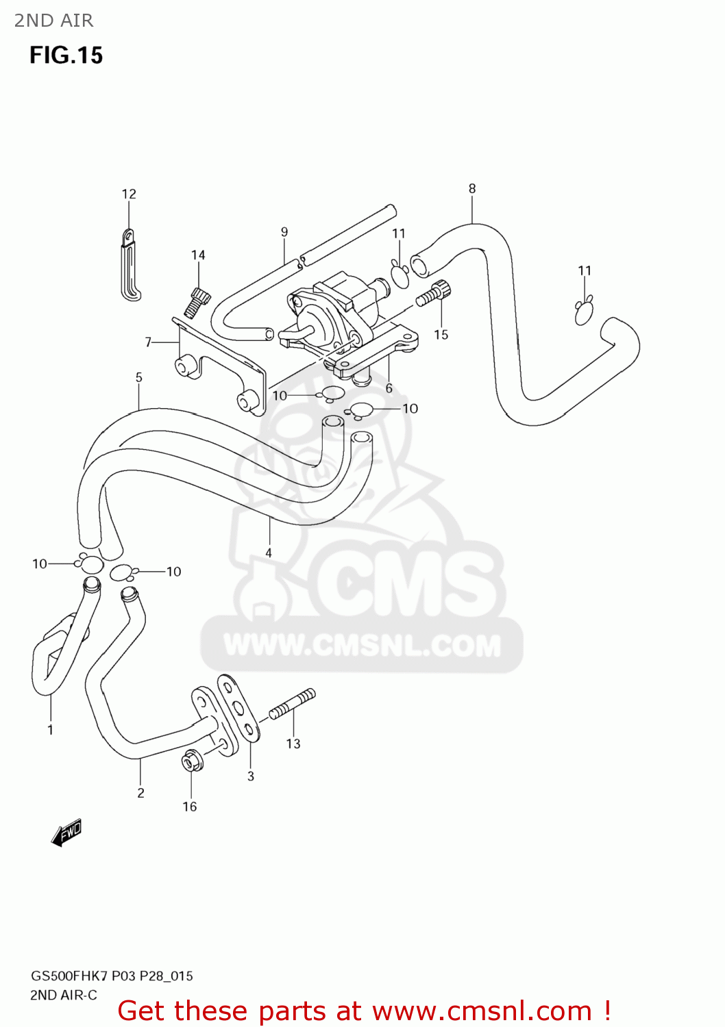 Suzuki GS500F 2007 (K7) USA (E03) 2ND AIR - buy original 2ND AIR spares ...