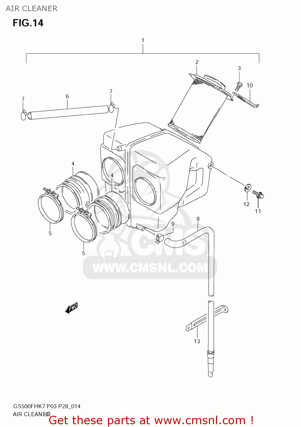 AIR CLEANER GS500F 2007 (K7) USA (E03)