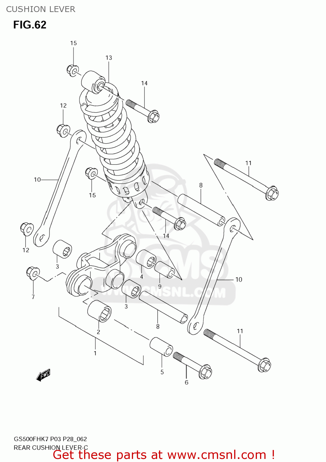 CUSHION LEVER GS500F 2007 (K7) USA (E03)