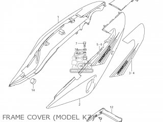 FRAME COVER (MODEL K7) - GS500F 2007 (K7) USA (E03)