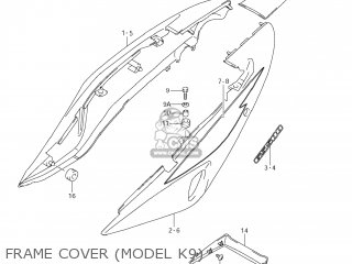 FRAME COVER (MODEL K9) - GS500F 2007 (K7) USA (E03)