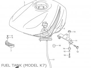 FUEL TANK (MODEL K7) - GS500F 2007 (K7) USA (E03)