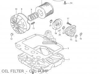 OIL FILTER - OIL PUMP - GS500F 2007 (K7) USA (E03)