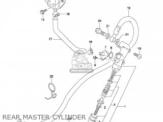 REAR MASTER CYLINDER - GS500F 2007 (K7) USA (E03)