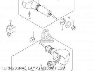 TURNSIGNAL LAMP (GS500H E28 - GS500F 2007 (K7) USA (E03)