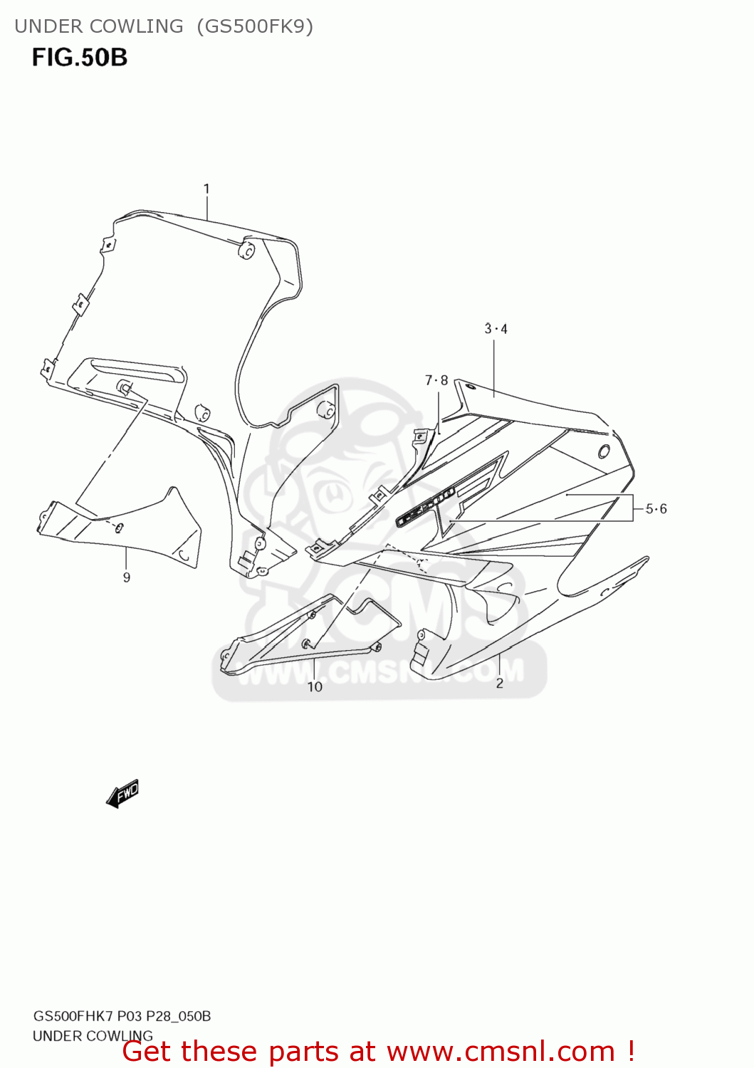 UNDER COWLING  (GS500FK9) GS500F 2008 (K8) USA (E03)