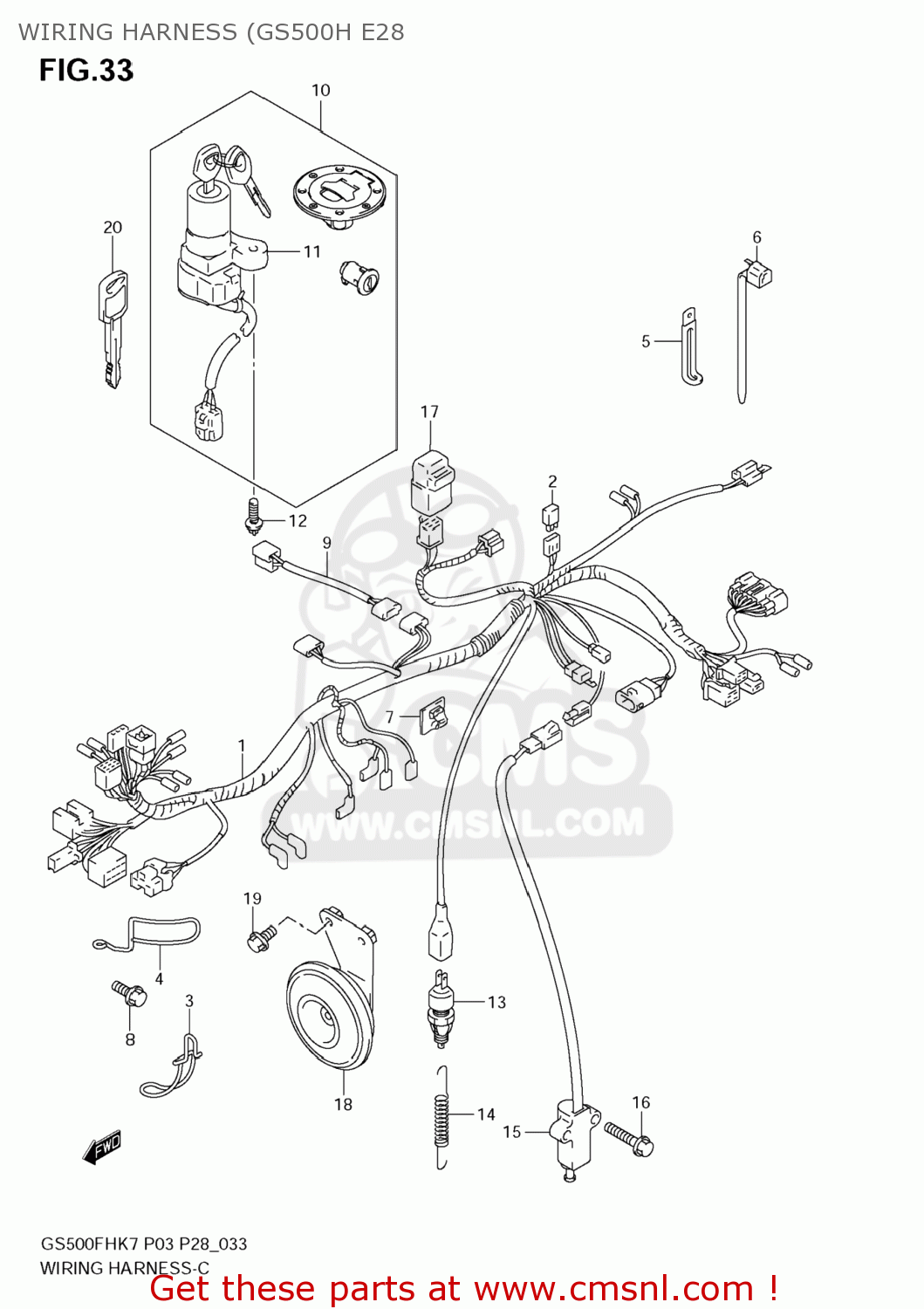 WIRING HARNESS (GS500H E28 GS500F 2008 (K8) USA (E03)