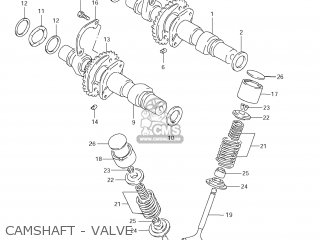 CAMSHAFT - VALVE - GS500F 2008 (K8) USA (E03)