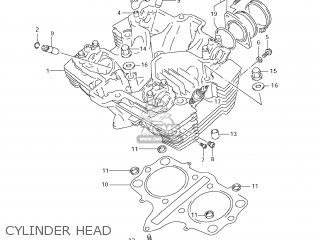 CYLINDER HEAD - GS500F 2008 (K8) USA (E03)