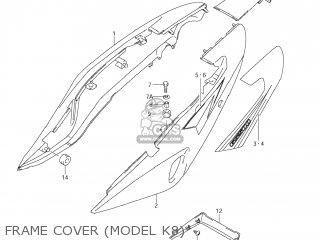 FRAME COVER (MODEL K8) - GS500F 2008 (K8) USA (E03)