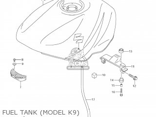 FUEL TANK (MODEL K9) - GS500F 2008 (K8) USA (E03)
