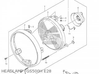 HEADLAMP (GS500H E28 - GS500F 2008 (K8) USA (E03)
