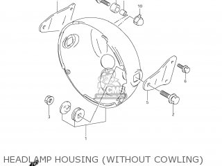 HEADLAMP HOUSING (WITHOUT COWLING) - GS500F 2008 (K8) USA (E03)