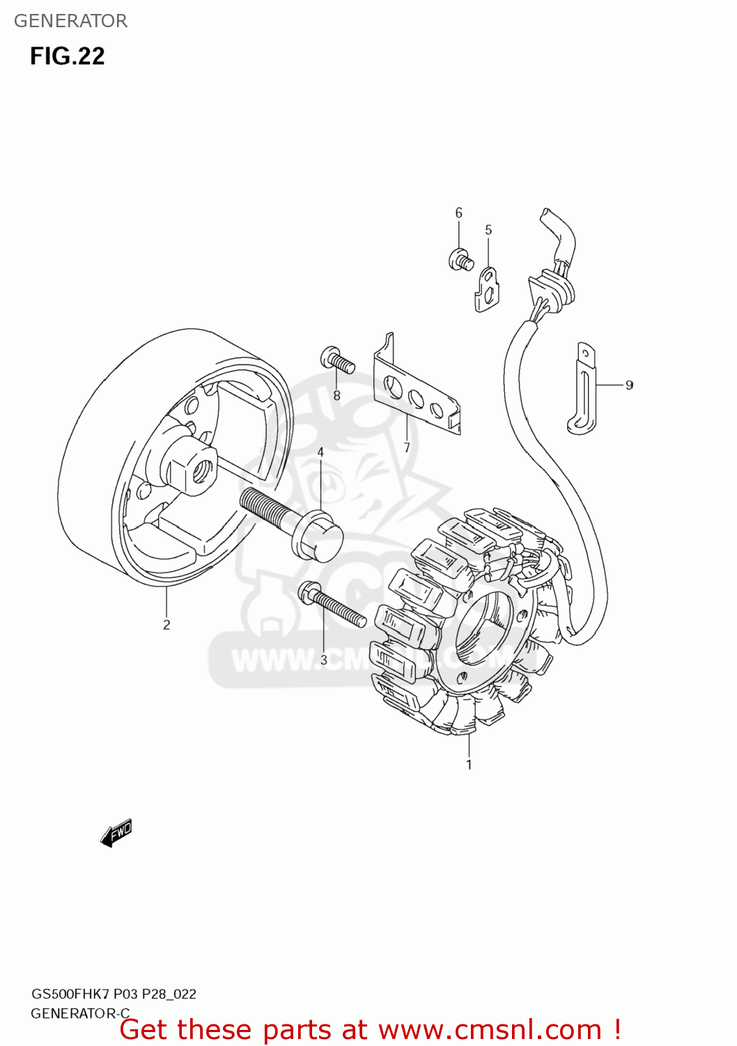 GENERATOR GS500F 2009 (K9) USA (E03)