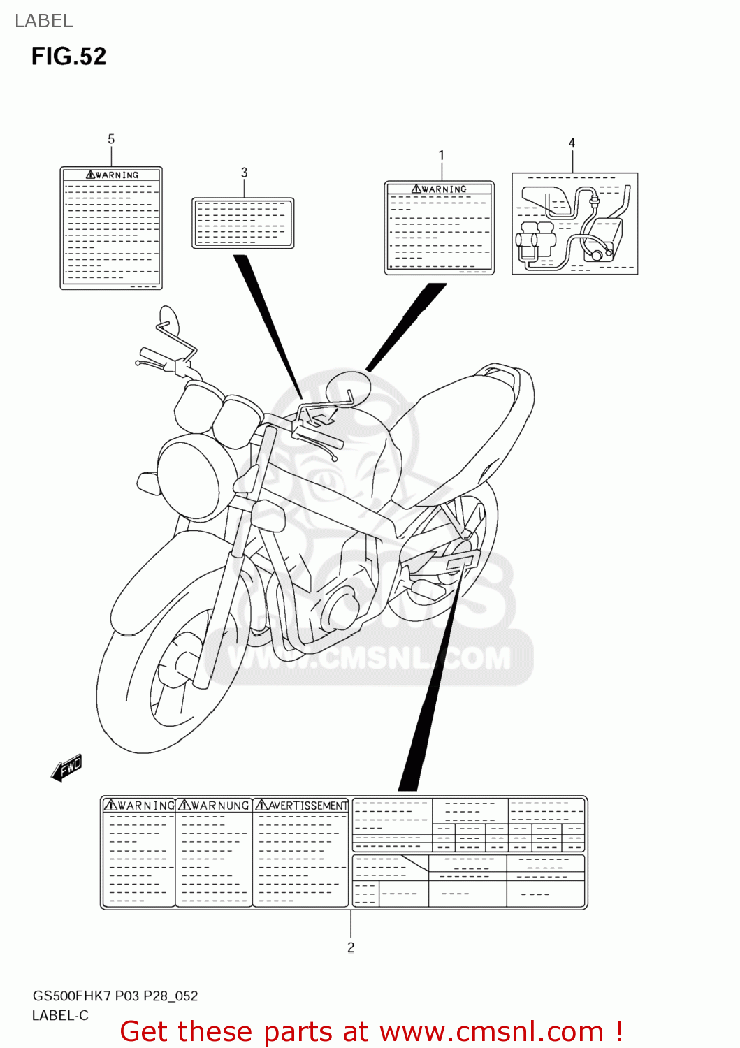 LABEL GS500F 2009 (K9) USA (E03)