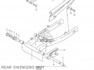 REAR SWINGING ARM - GS500F 2009 (K9) USA (E03)