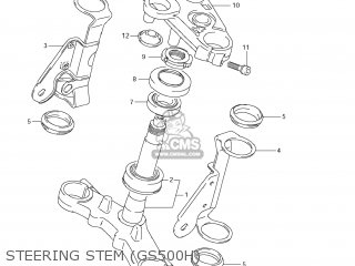 STEERING STEM (GS500H) - GS500F 2009 (K9) USA (E03)