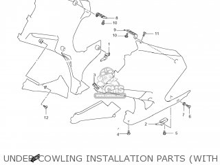 UNDER COWLING INSTALLATION PARTS (WITH COWLING) - GS500F 2009 (K9) USA (E03)