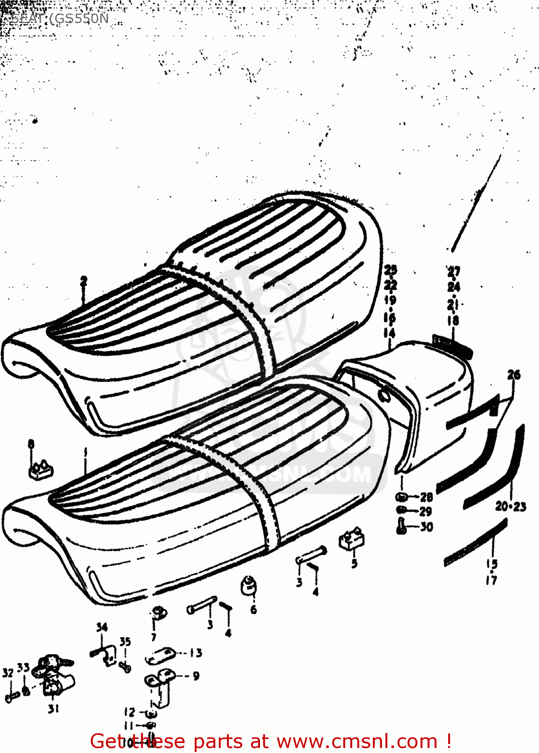 SEAT (GS550N GS550 1977 (B) USA (E03)