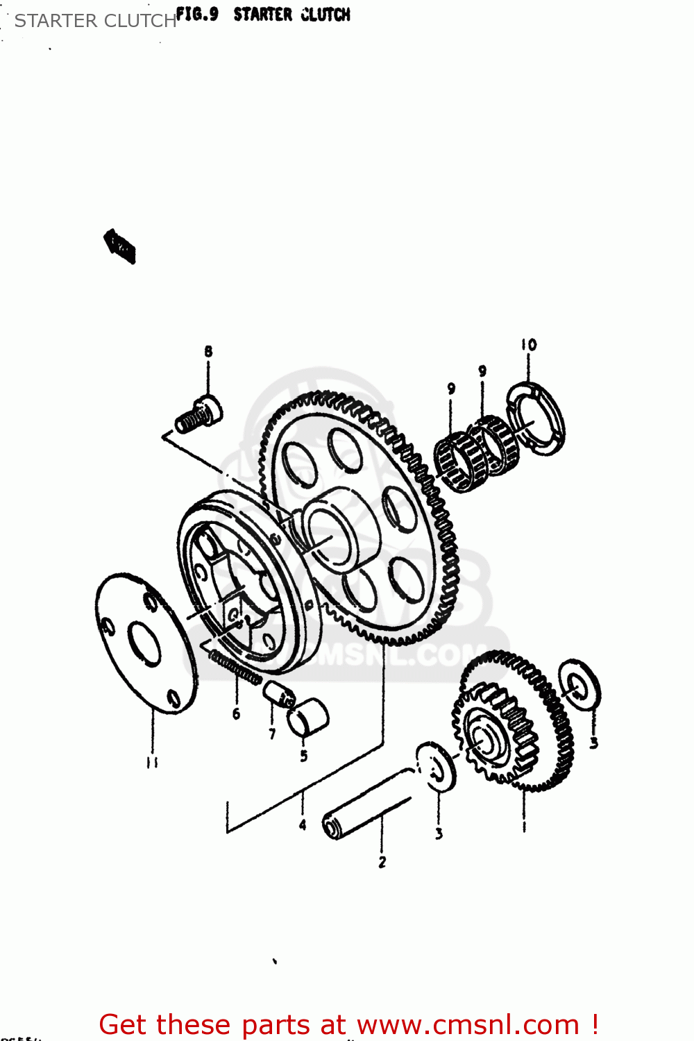 STARTER CLUTCH GS550 1977 (B) USA (E03)