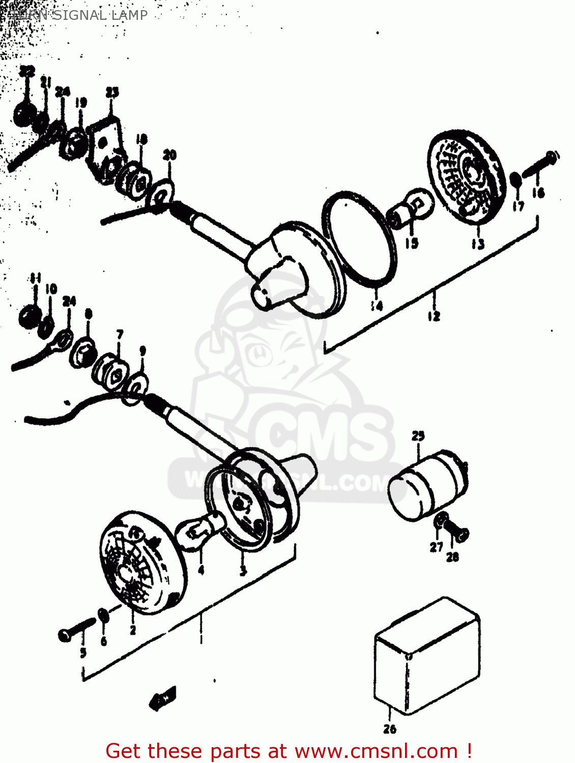 TURN SIGNAL LAMP GS550 1977 (B) USA (E03)