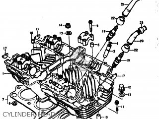 CYLINDER HEAD - GS550 1977 (B) USA (E03)