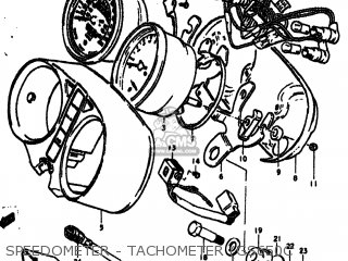 SPEEDOMETER - TACHOMETER (GS650C - GS550 1977 (B) USA (E03)