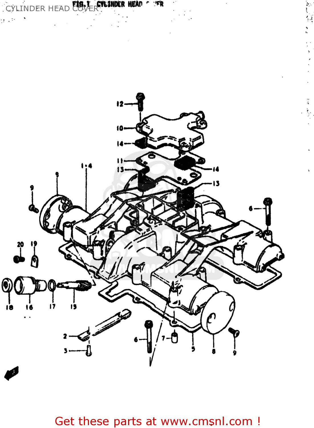CYLINDER HEAD COVER GS550 1978 (C) USA (E03)