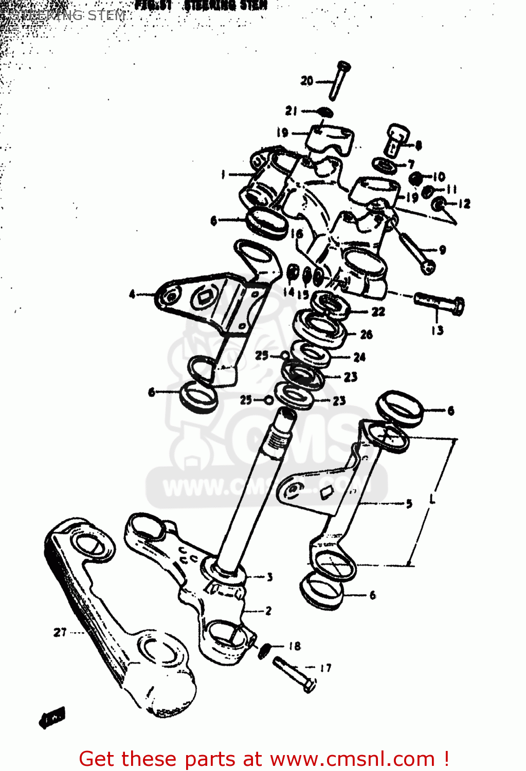 STEERING STEM GS550 1978 (C) USA (E03)