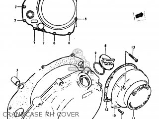 CRANKCASE RH COVER - GS550 1978 (C) USA (E03)