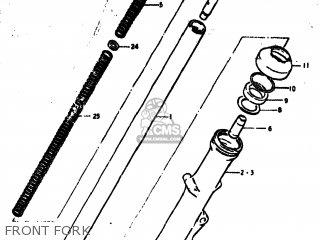 FRONT FORK - GS550 1978 (C) USA (E03)