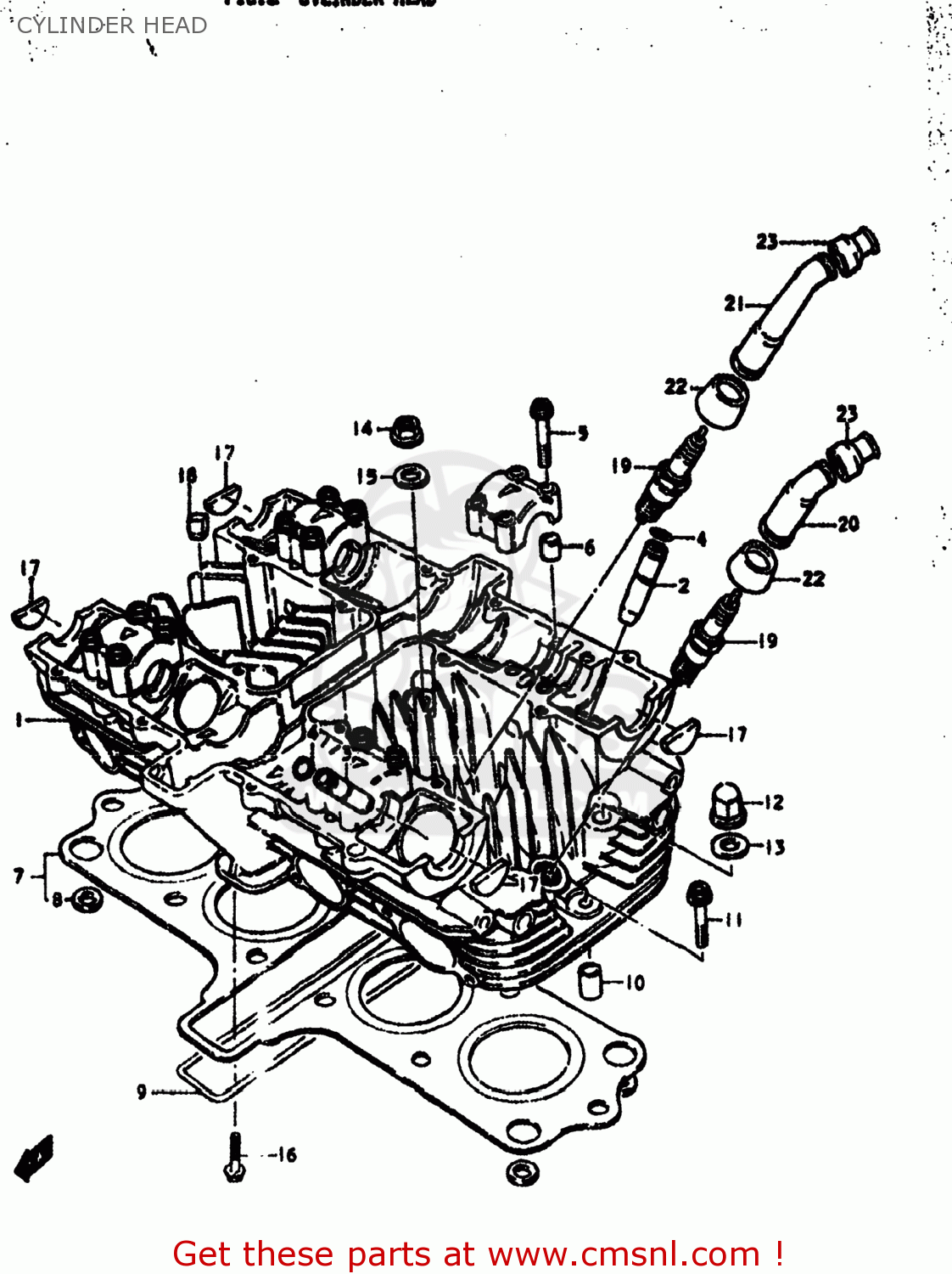 CYLINDER HEAD GS550 1979 (N) USA (E03)