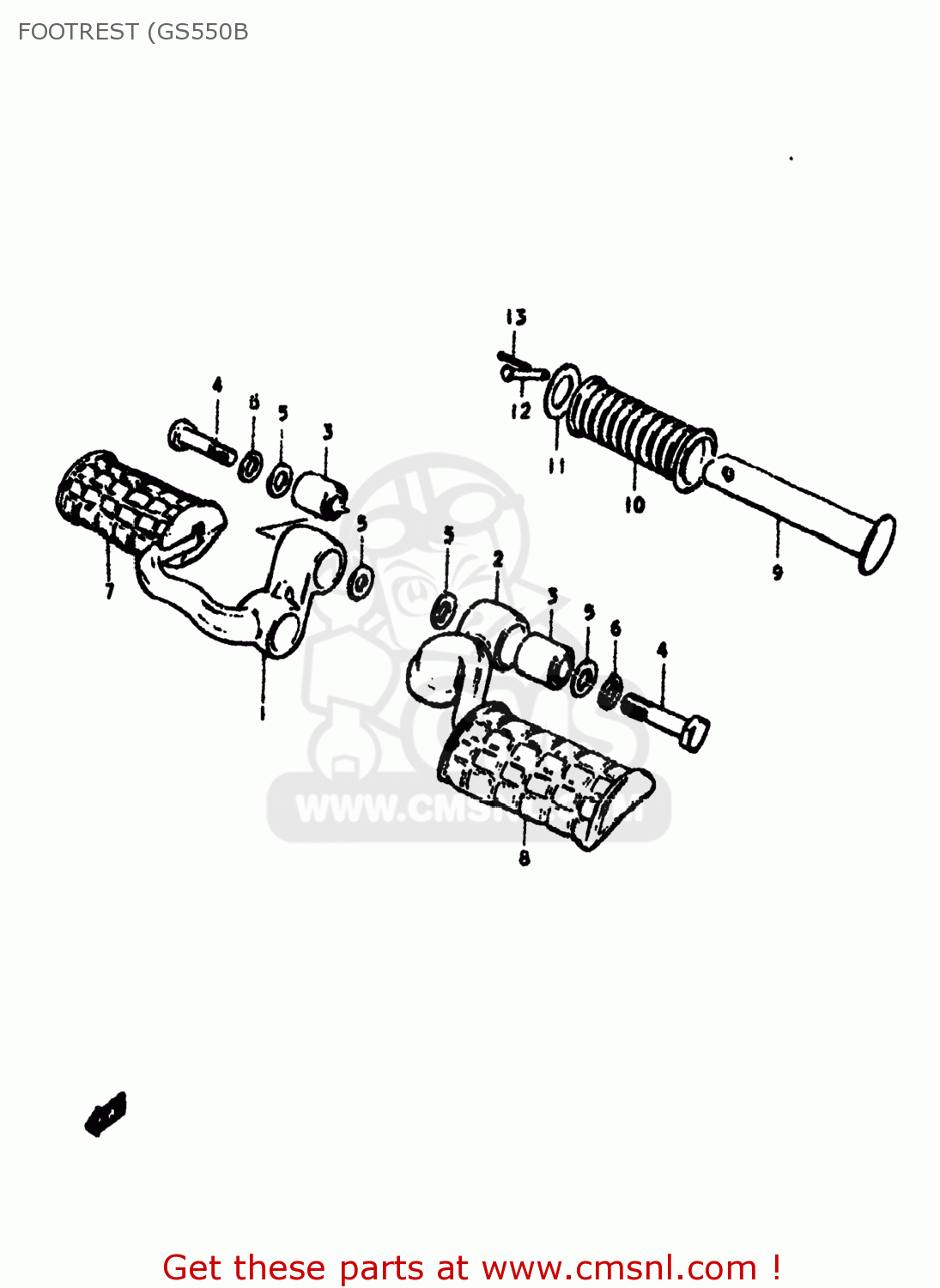 FOOTREST (GS550B GS550 1979 (N) USA (E03)