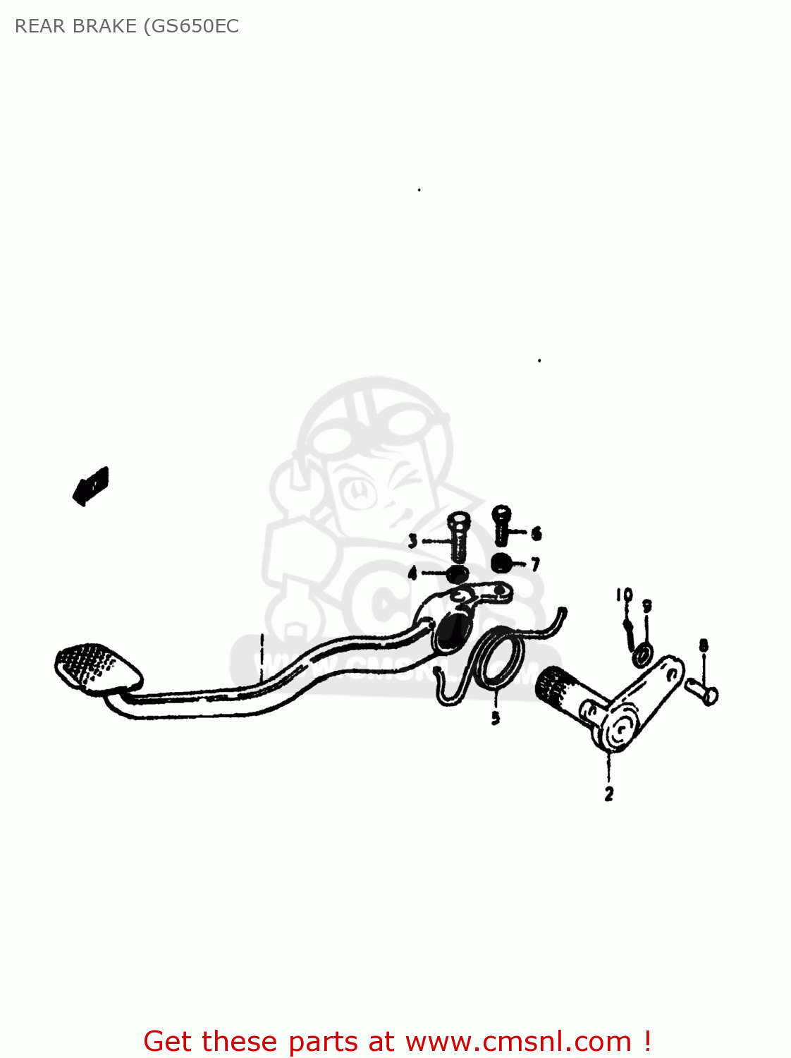 REAR BRAKE (GS650EC GS550 1979 (N) USA (E03)