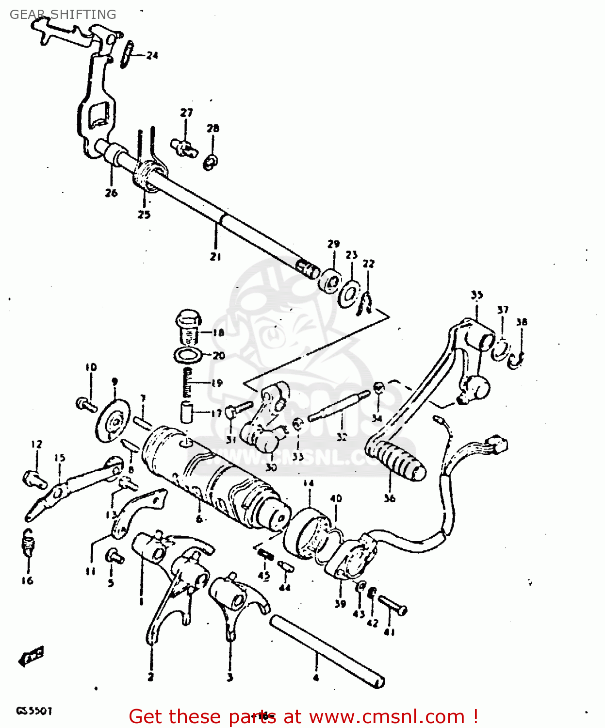 GEAR SHIFTING GS550 1980 (T) GENERAL EXPORT (E01)