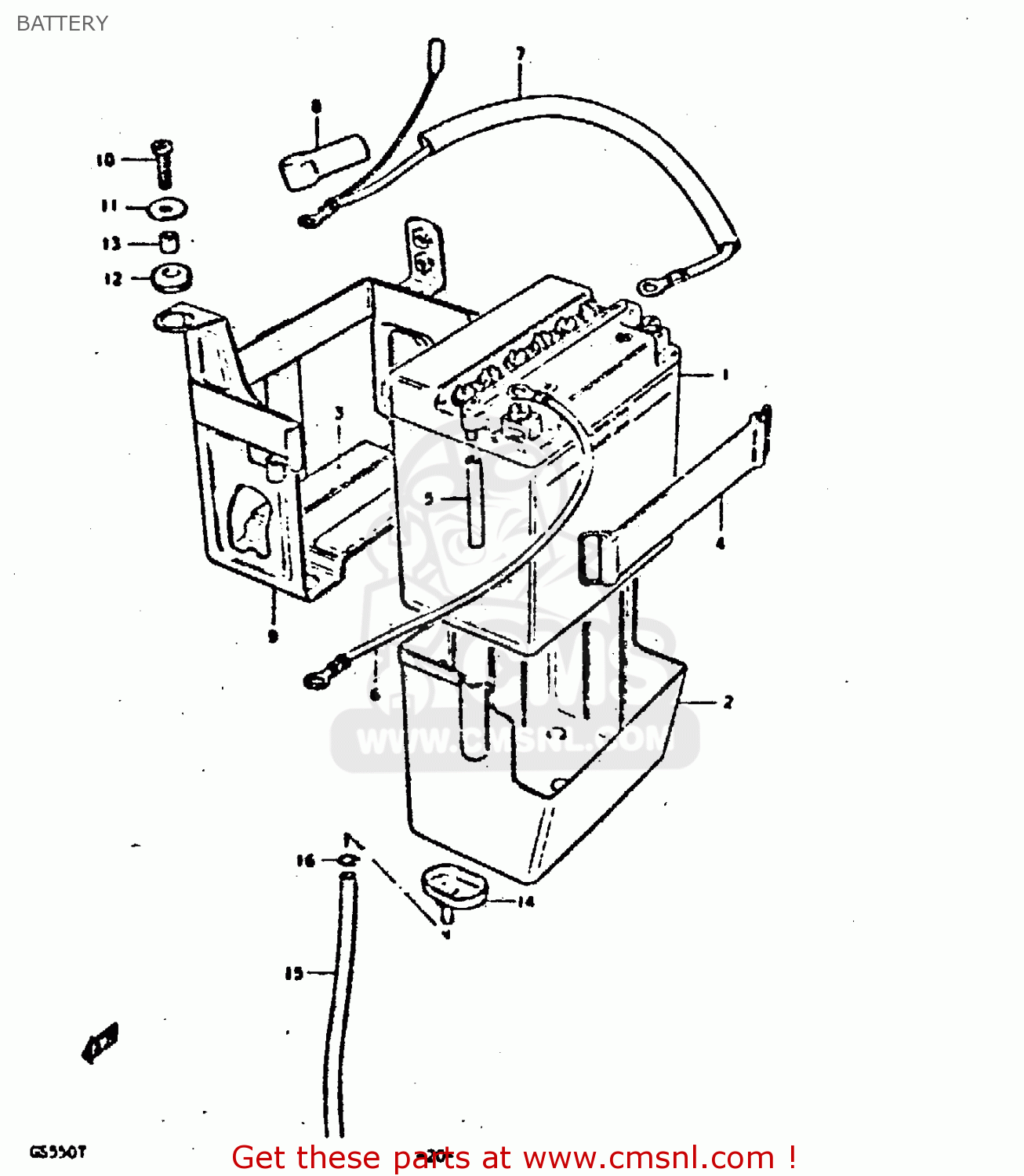 BATTERY GS550 1980 (T) GENERAL EXPORT (E01)