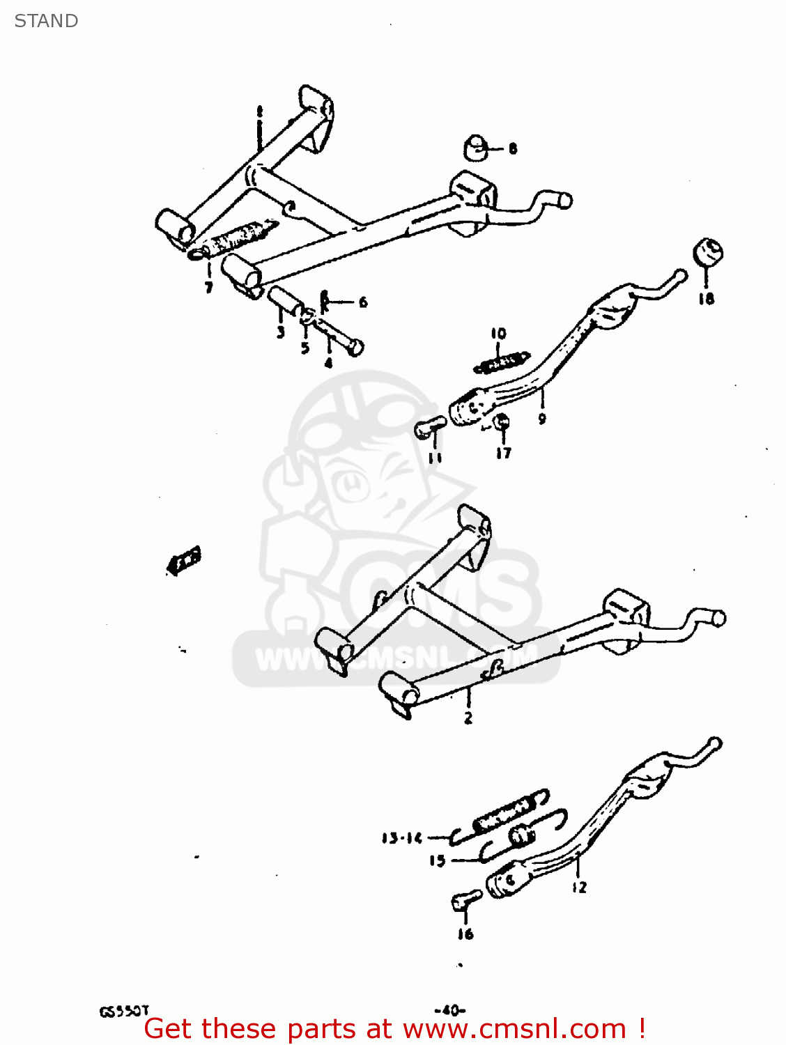 STAND GS550 1980 (T) GENERAL EXPORT (E01)