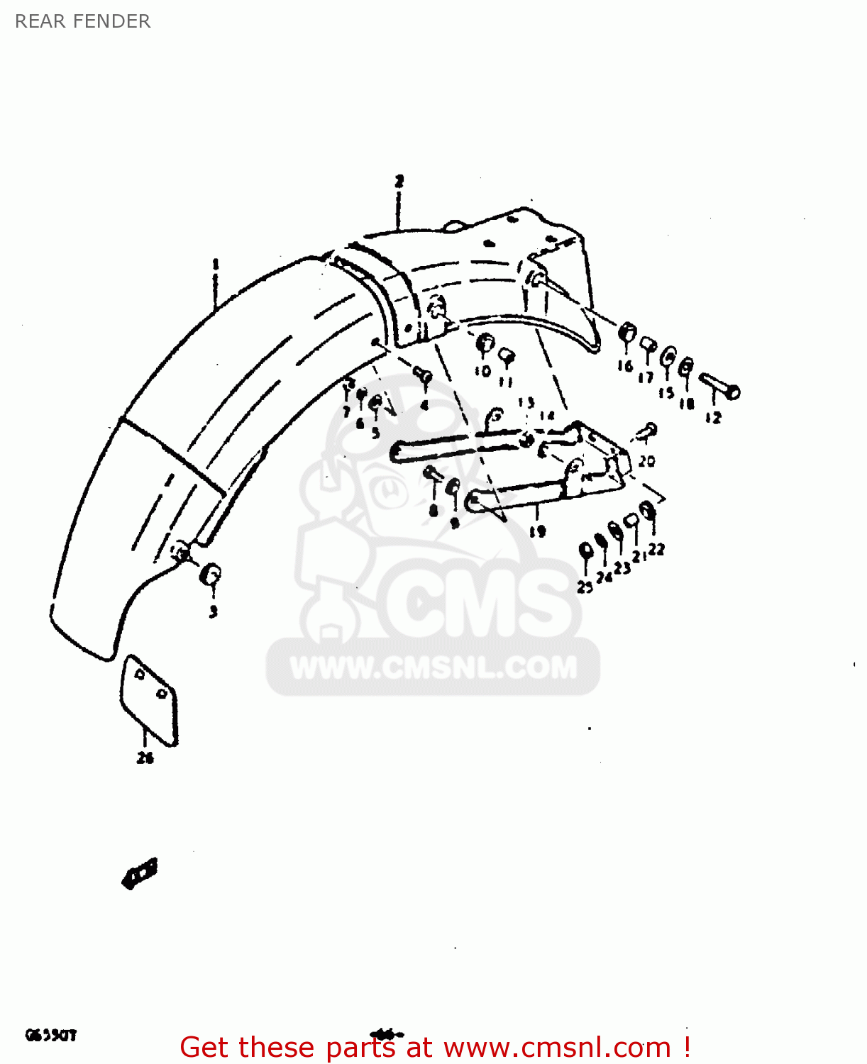 REAR FENDER GS550 1980 (T) GENERAL EXPORT (E01)